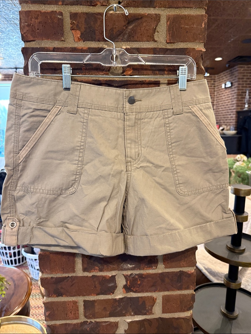 Carhartt Women’s Khaki Roll-Cuff Utility Shorts